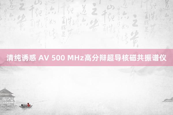 清纯诱惑 AV 500 MHz高分辩超导核磁共振谱仪